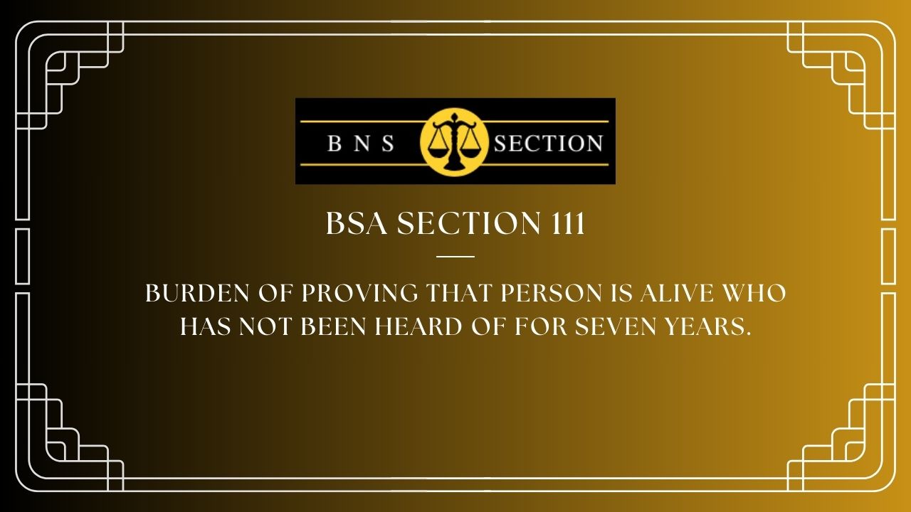 BSA Section 111