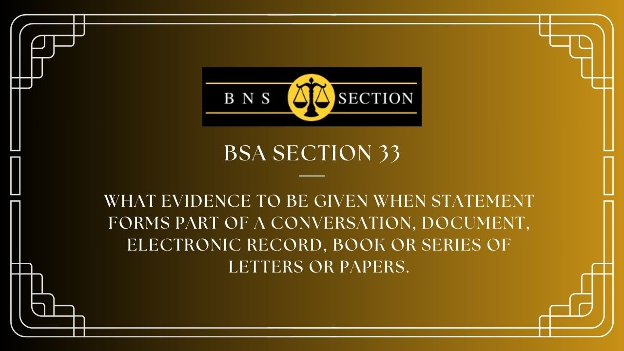 BSA Section 33