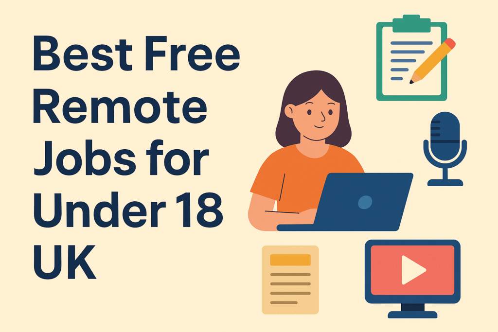 best free remote jobs for under 18 UK